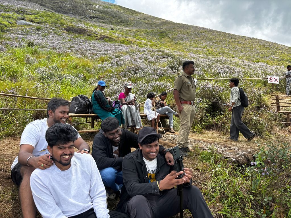 Monitored trekking path with protective fencing to prevent trampling of fragile montane grasslands. Photo: Shanavas Karimattam.